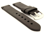 Leather Watch Strap Maracana Black 22mm