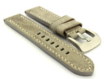 Leather Watch Strap Marina fits Panerai 24mm Grey