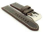 Leather Watch Strap Marina fits Panerai 24mm Retro Brown