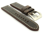 Leather Watch Strap Marina Retro Brown 26mm