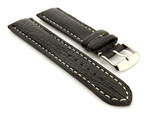 Shark Leather Watch Strap VIP Black 20mm