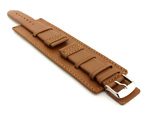 Leather Watch Strap with Wrist Cuff - Solar Brown / Brown 18mm