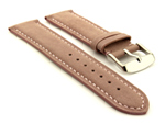 Suede Genuine Leather Watch Strap Teacher Pink 22mm
