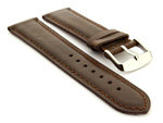Leather Watch Strap Twister Dark Brown / Brown 22mm