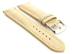 Leather Watch Strap VIP - Alligator Grain Cream 22mm