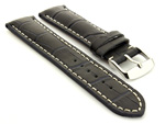 Leather Watch Strap VIP - Alligator Grain Night Blue 22mm