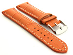Leather Watch Strap VIP - Alligator Grain Orange 22mm
