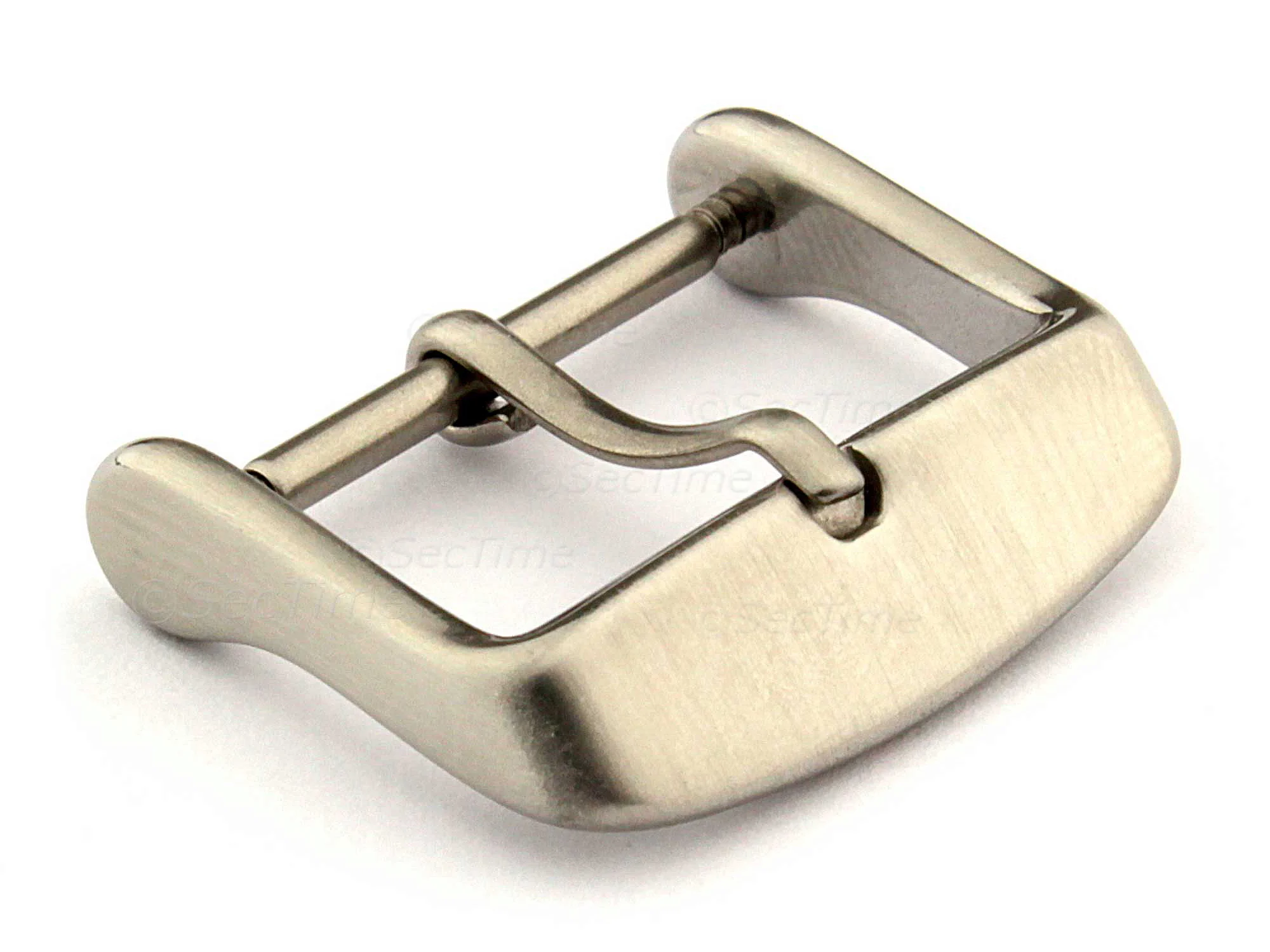 (image for) Brushed Silver-Coloured Stainless Steel Standard Watch Strap Buckle 18mm