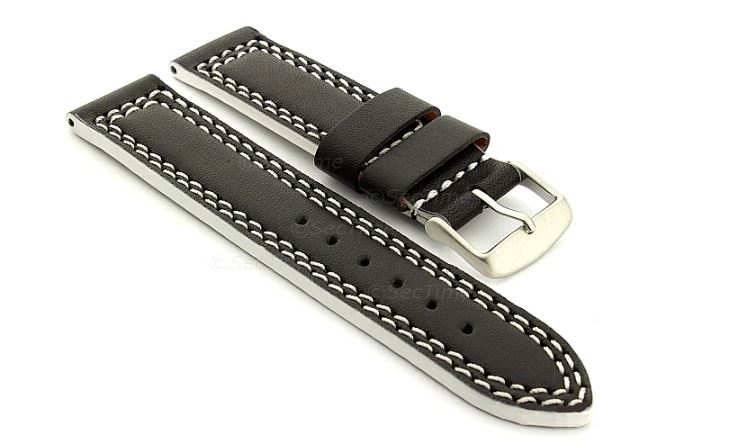 Discover the perfect 22mm Black Leather Watch Strap for daily wear with a classic finish, soft feel & durable everyday comfort.