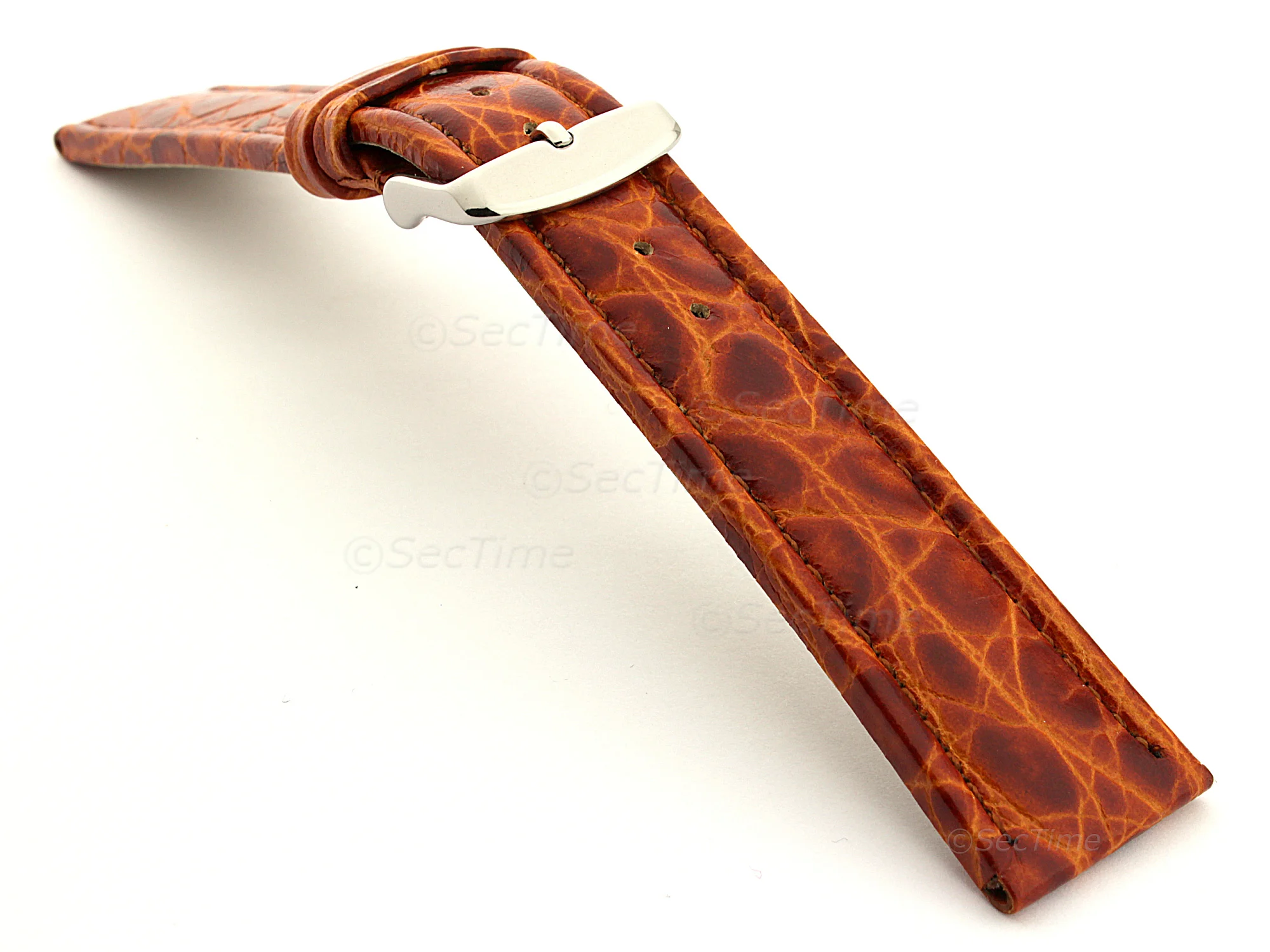 (image for) Leather Watch Strap African Brown 20mm (1)