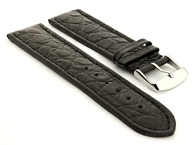 (image for) Leather Watch Strap African Black 22mm