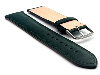 (image for) 16mm Green Genuine Leather Watch Strap Band Vegetable Tanned Alan (1)