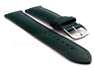 (image for) 22mm Green Genuine Leather Watch Strap Band Vegetable Tanned Alan