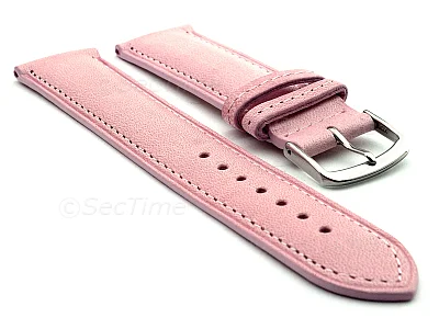 (image for) 16mm Pink Genuine Leather Watch Strap Band Vegetable Tanned Alan