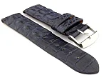 (image for) Genuine Alligator Leather Watch Strap FLORIDA Navy Blue 18mm