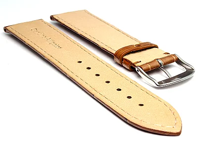 (image for) Genuine Alligator Leather Watch Strap Band Louisiana Brown 20mm (1)