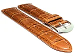 (image for) Genuine Alligator Leather Watch Strap Band Louisiana Brown 18mm