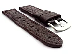 (image for) Genuine Leather Watch Strap Band Basta Dark Brown/Brown 20mm
