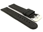 (image for) Genuine Buffalo Leather WATCH STRAP Bizon Black 18mm