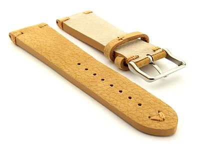 (image for) Suede Leather Retro Style Watch Strap Blacksmith Plus Light Brown 24mm (1)