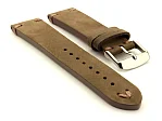 (image for) Suede Leather Retro Style Watch Strap Blacksmith Plus Coyote Brown 24mm