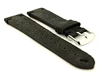 (image for) Suede Leather Retro Style Watch Strap Blacksmith Plus Black 24mm