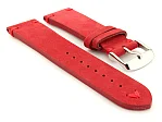 (image for) Suede Leather Retro Style Watch Strap Blacksmith Plus Red 22mm