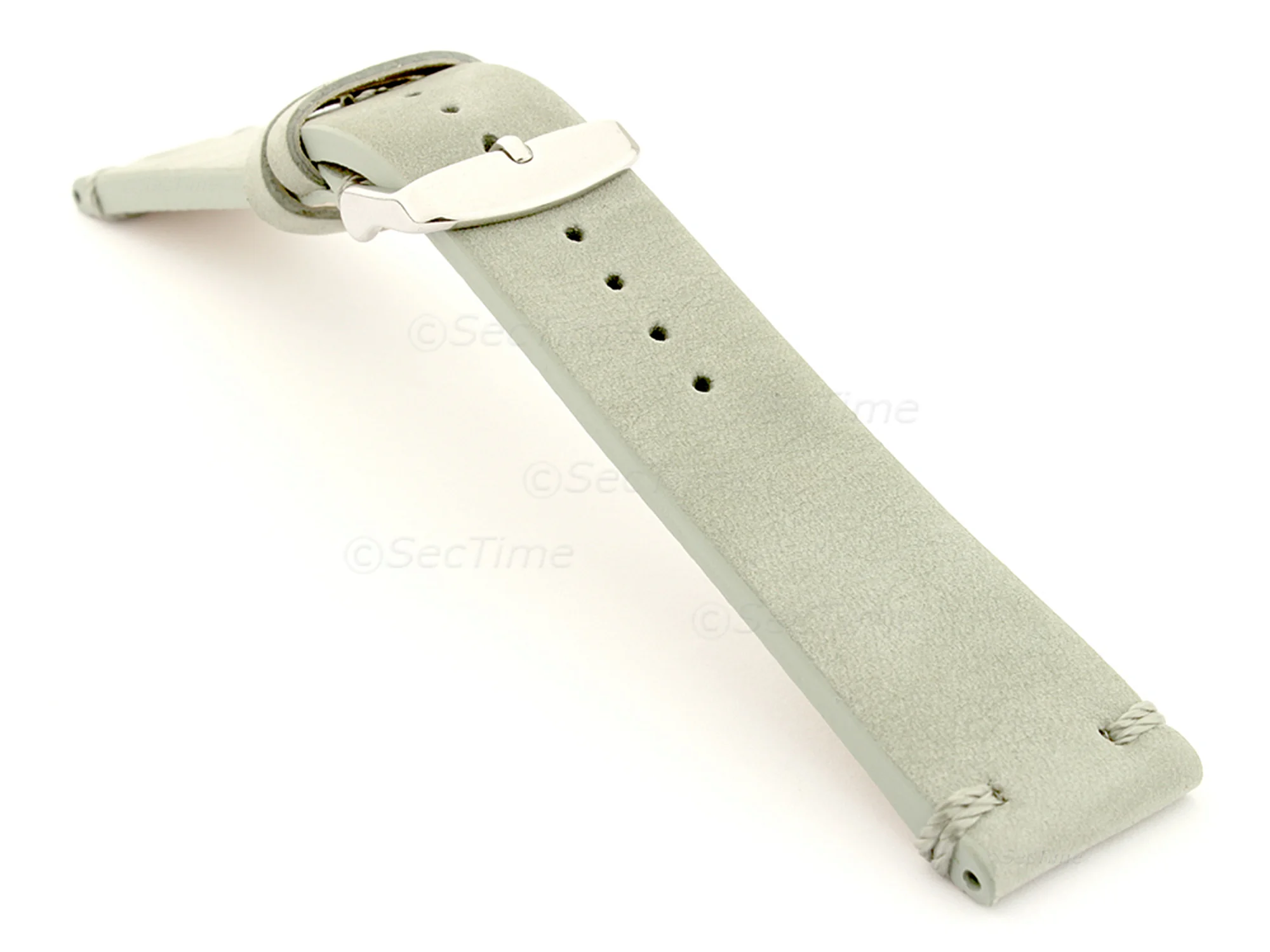 (image for) Suede Leather Retro Style Watch Strap Blacksmith Plus Grey 20mm (2)