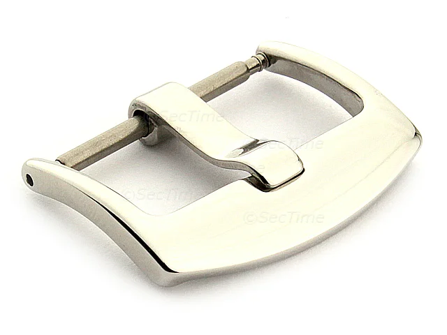 (image for) Polished Silver-Coloured Stainless Steel Watch Strap Buckle BRD 20mm