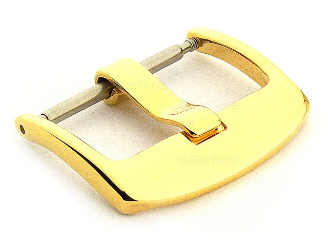 (image for) Polished Yellow Gold-Coloured Stainless Steel Watch Strap Buckle BRD 20mm