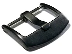 (image for) Brushed Black (PVD) Stainless Steel Watch Strap Buckle BRD 20mm