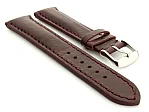 (image for) Leather Watch Strap fits Breitling Burgundy / Burgundy 20mm