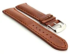 (image for) Leather Watch Strap fits Breitling Rudy Brown / Brown 22mm