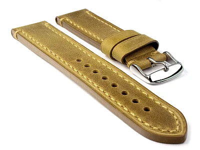 (image for) Genuine Leather WATCH STRAP Catalonia WAXED LINING Brown (Matte) 20mm