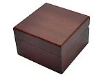 (image for) Classic Wooden Watch Box for 1 Wristwatch with Veluor Cushion - Brown