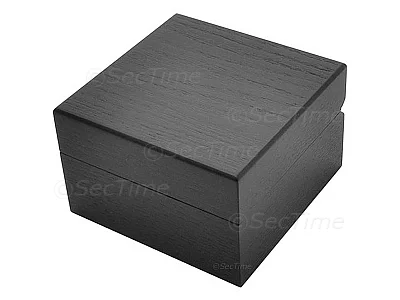 (image for) Classic Wooden Watch Box for 1 Wristwatch with Veluor Cushion - Black