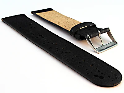 (image for) Real Cork Watch Strap Band Vegan Black 16mm (1)