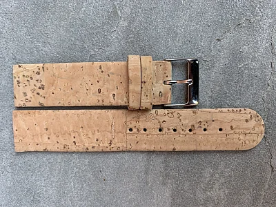 (image for) Real Cork Watch Strap Band Vegan Brown 22mm (3)