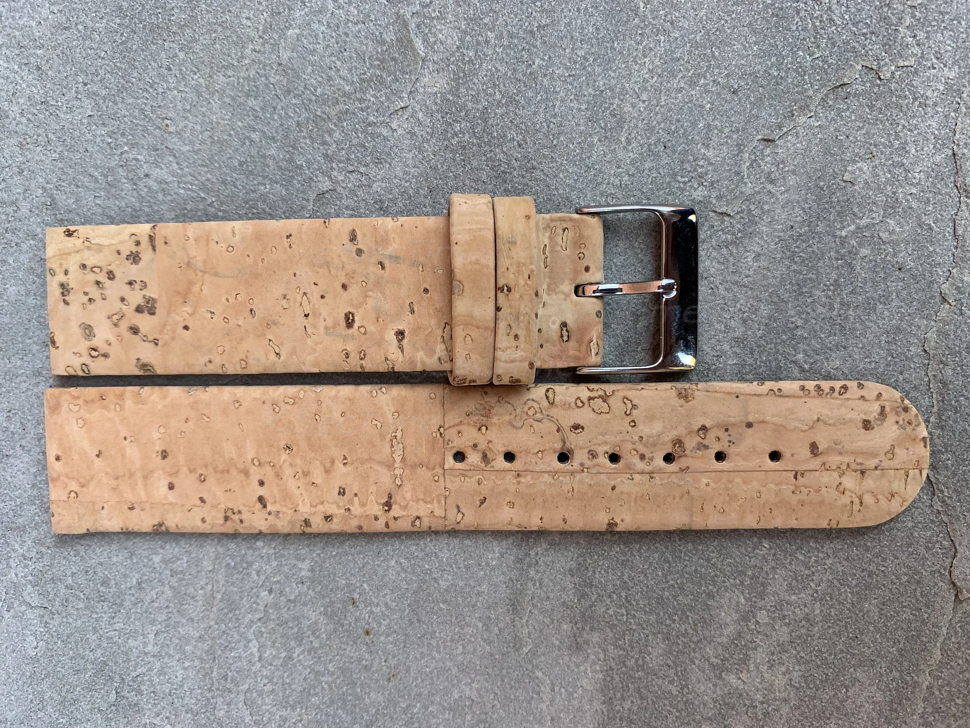 (image for) Real Cork Watch Strap Band Vegan Brown 22mm (3)