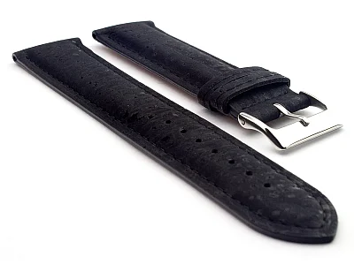 (image for) Real Cork Watch Strap Band Vegan - VIP Black 18mm