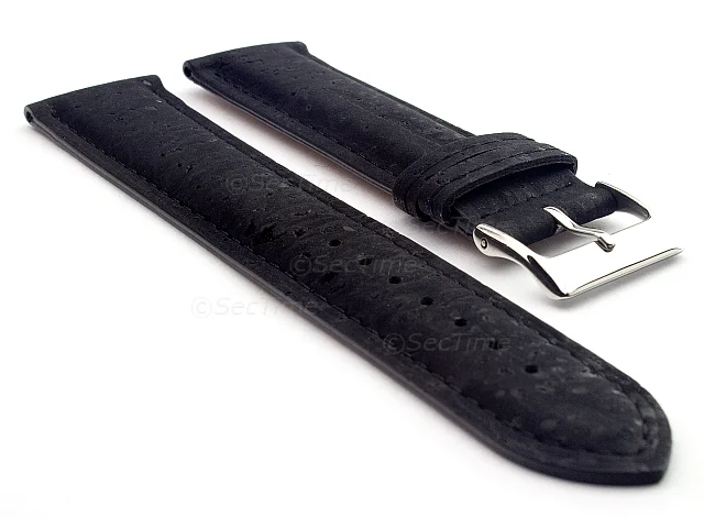 (image for) Real Cork Watch Strap Band Vegan - VIP Black 20mm