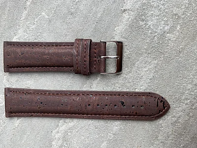 (image for) Real Cork Watch Strap Band Vegan - VIP Dark Brown 20mm (2)