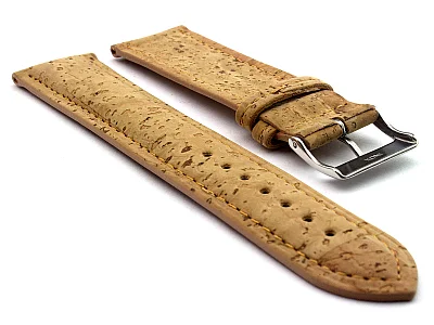 (image for) Real Cork Watch Strap Band Vegan - VIP Brown 20mm (1)