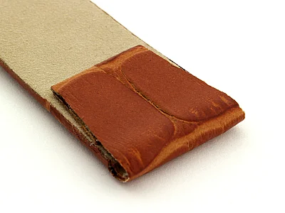 (image for) Open Ended Watch Strap Croco EM - Leather Brown 20mm (2)