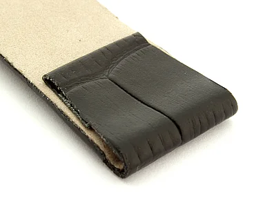 (image for) Open Ended Watch Strap Croco ES - Leather Black 10mm (2)