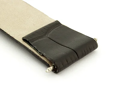 (image for) Open Ended Watch Strap Croco ES - Leather Black 10mm (4)