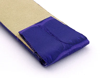 (image for) Open Ended Watch Strap Croco ES - Leather Blue 10mm (2)