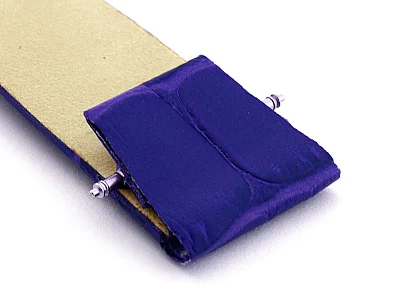 (image for) Open Ended Watch Strap Croco ES - Leather Blue 10mm (3)