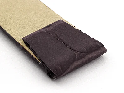 (image for) Open Ended Watch Strap Croco ES - Leather Chocolate Brown 10mm (2)