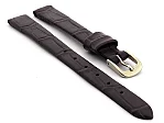 (image for) Open Ended Watch Strap Croco ES - Leather Chocolate Brown 10mm